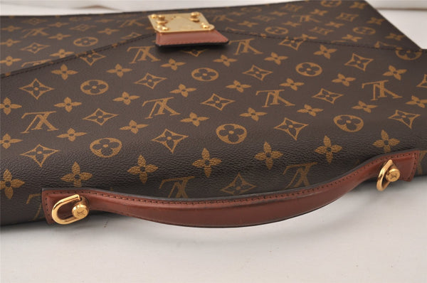 Auth Louis Vuitton Monogram Porte Documents Bandouliere M53338 Briefcase 5016K