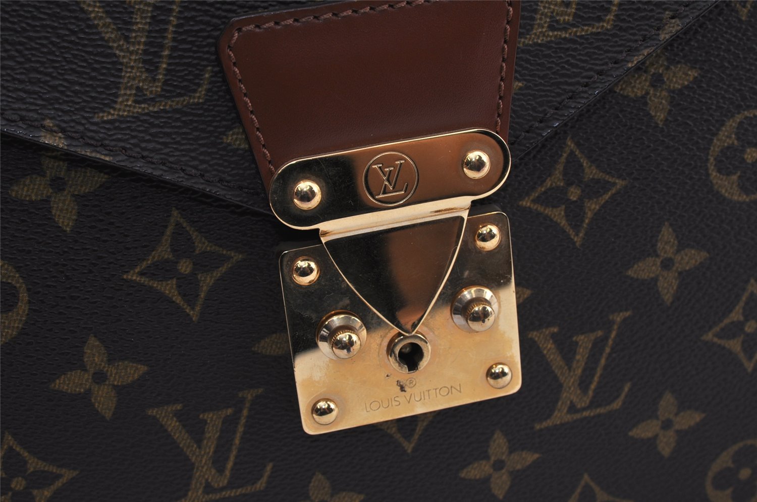 Auth Louis Vuitton Monogram Porte Documents Bandouliere M53338 Briefcase 5016K