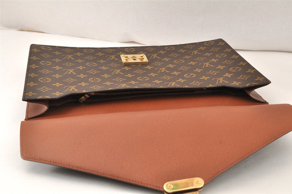 Auth Louis Vuitton Monogram Porte Documents Bandouliere M53338 Briefcase 5016K
