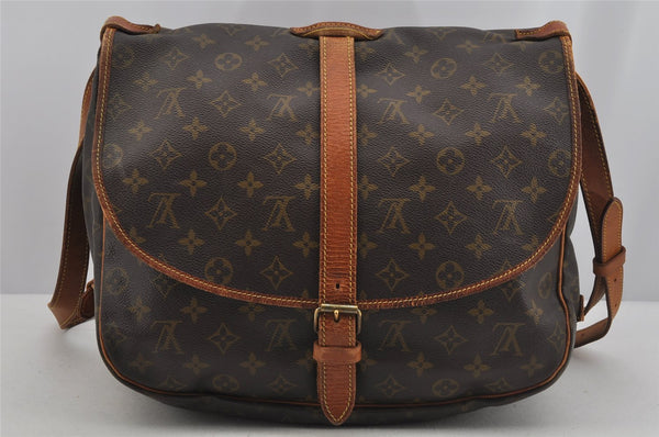 Authentic Louis Vuitton Monogram Saumur 35 Shoulder Cross Bag M42254 LV 5017J