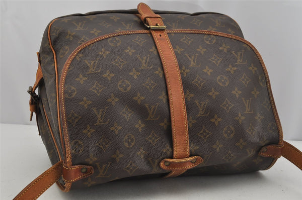 Authentic Louis Vuitton Monogram Saumur 35 Shoulder Cross Bag M42254 LV 5017J