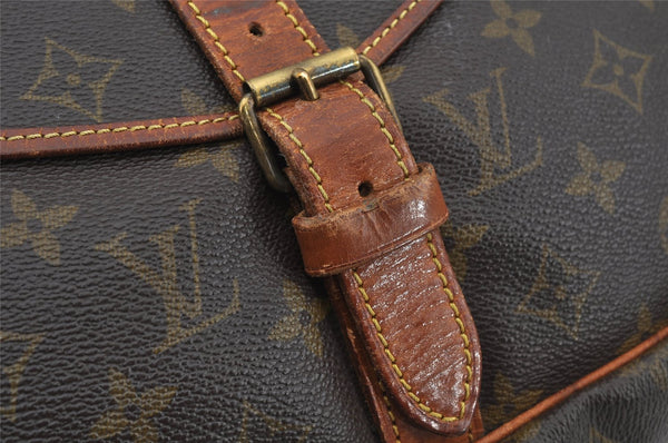 Authentic Louis Vuitton Monogram Saumur 35 Shoulder Cross Bag M42254 LV 5017J