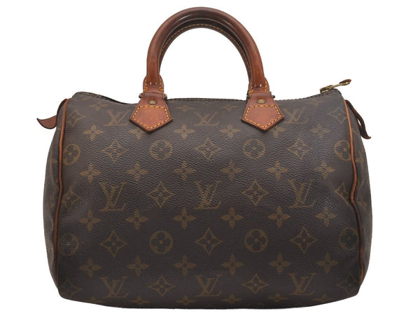 Authentic Louis Vuitton Monogram Speedy 25 Boston Hand Bag M41528 LV 5018J