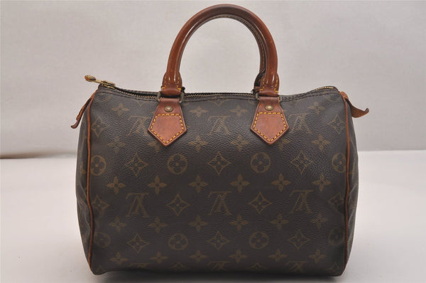 Authentic Louis Vuitton Monogram Speedy 25 Boston Hand Bag M41528 LV 5018J
