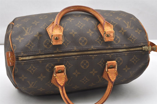 Authentic Louis Vuitton Monogram Speedy 30 Hand Boston Bag M41526 LV 5018K