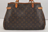 Authentic Louis Vuitton Monogram Batignolles Horizontal Tote Bag M51154 LV 5020J