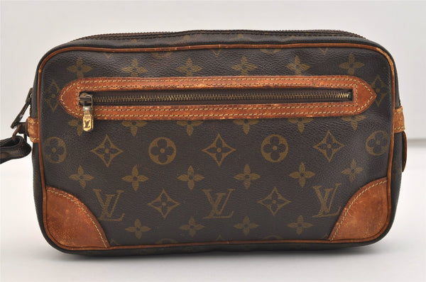 Authentic Louis Vuitton Monogram Marly Dragonne GM M51825 Clutch Hand Bag 5021J