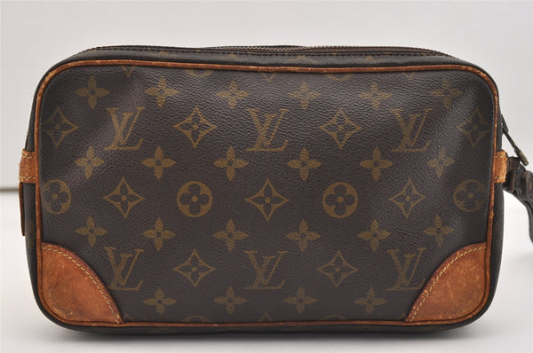 Authentic Louis Vuitton Monogram Marly Dragonne GM M51825 Clutch Hand Bag 5021J