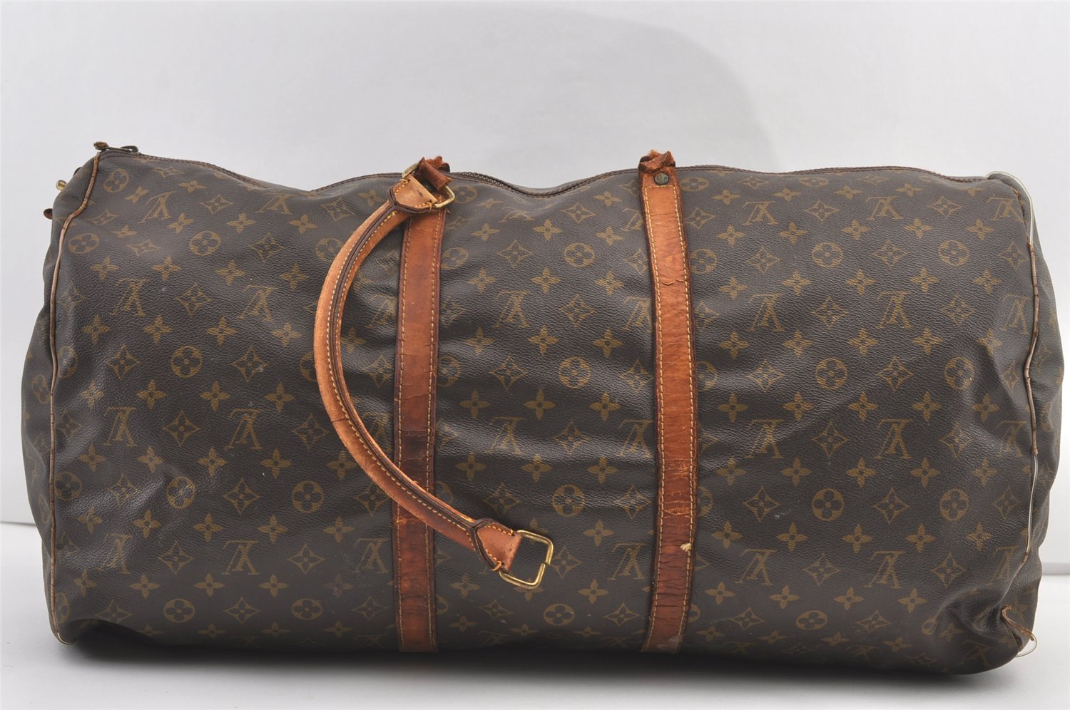 Authentic Louis Vuitton Monogram Keepall 60 Boston Bag Old Model LV Junk 5025J