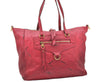 Auth Louis Vuitton Monogram Empreinte Lumineuse PM Tote Bag Red Junk 5025K