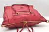 Auth Louis Vuitton Monogram Empreinte Lumineuse PM Tote Bag Red Junk 5025K