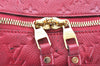 Auth Louis Vuitton Monogram Empreinte Lumineuse PM Tote Bag Red Junk 5025K
