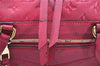 Auth Louis Vuitton Monogram Empreinte Lumineuse PM Tote Bag Red Junk 5025K