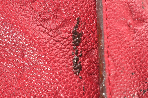 Auth Louis Vuitton Monogram Empreinte Lumineuse PM Tote Bag Red Junk 5025K