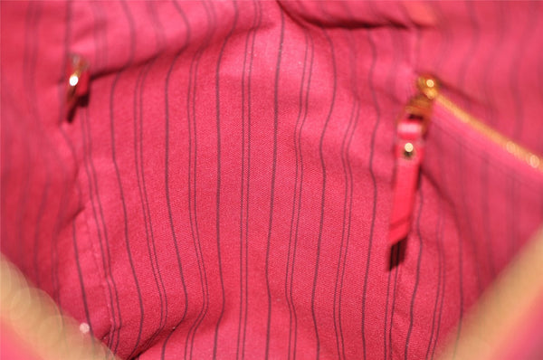 Auth Louis Vuitton Monogram Empreinte Lumineuse PM Tote Bag Red Junk 5025K