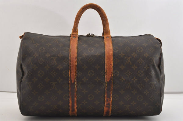 Authentic Louis Vuitton Monogram Keepall 45 Travel Boston Bag M41428 LV 5026J