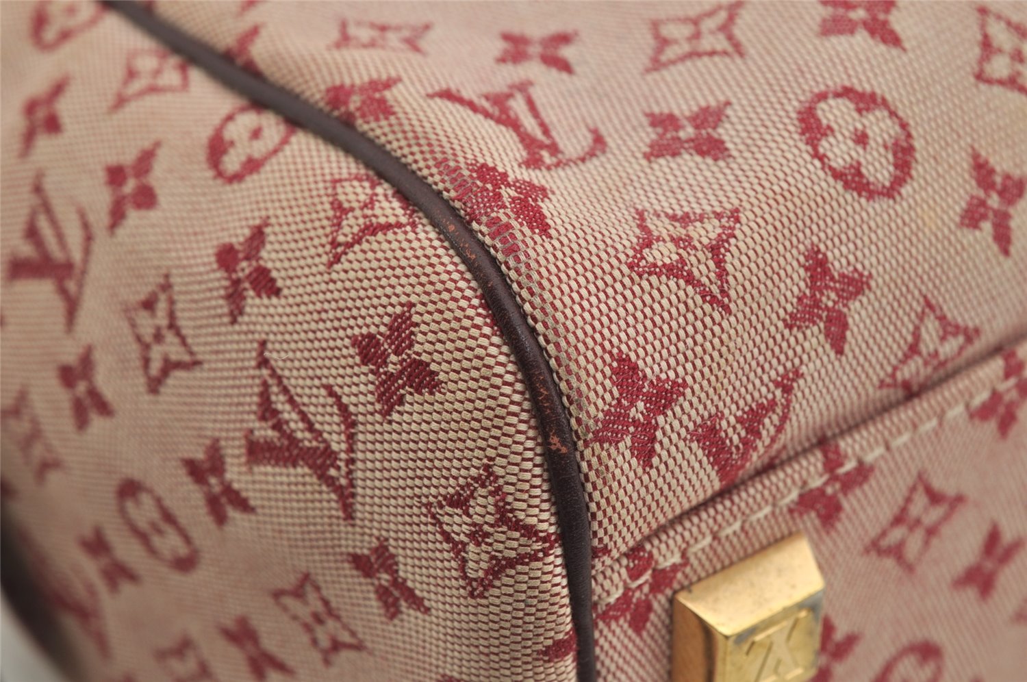 Authentic Louis Vuitton Monogram Mini Josephine PM Hand Bag Pink M92216 LV 5027J