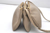Authentic CELINE TRIO Shoulder Cross Body Clutch Bag Leather Beige 5027K