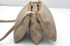 Authentic CELINE TRIO Shoulder Cross Body Clutch Bag Leather Beige 5027K