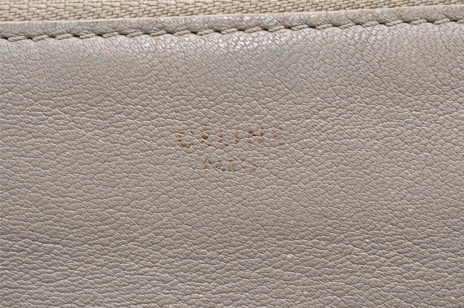 Authentic CELINE TRIO Shoulder Cross Body Clutch Bag Leather Beige 5027K
