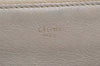 Authentic CELINE TRIO Shoulder Cross Body Clutch Bag Leather Beige 5027K