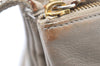 Authentic CELINE TRIO Shoulder Cross Body Clutch Bag Leather Beige 5027K