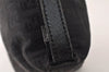 Authentic FENDI Zucchino Vintage Hand Bag Purse Canvas Leather Black 5028K