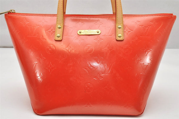 Authentic Louis Vuitton Vernis Bellevue PM Hand Bag Orange M93670 LV Junk 5029K