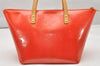 Authentic Louis Vuitton Vernis Bellevue PM Hand Bag Orange M93670 LV Junk 5029K