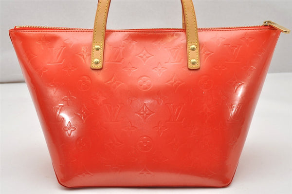 Authentic Louis Vuitton Vernis Bellevue PM Hand Bag Orange M93670 LV Junk 5029K