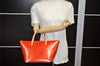 Authentic Louis Vuitton Vernis Bellevue PM Hand Bag Orange M93670 LV Junk 5029K