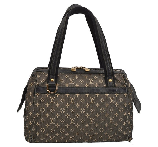 Auth Louis Vuitton Monogram Mini Josephine PM Hand Bag Black M92049 LV 5030J