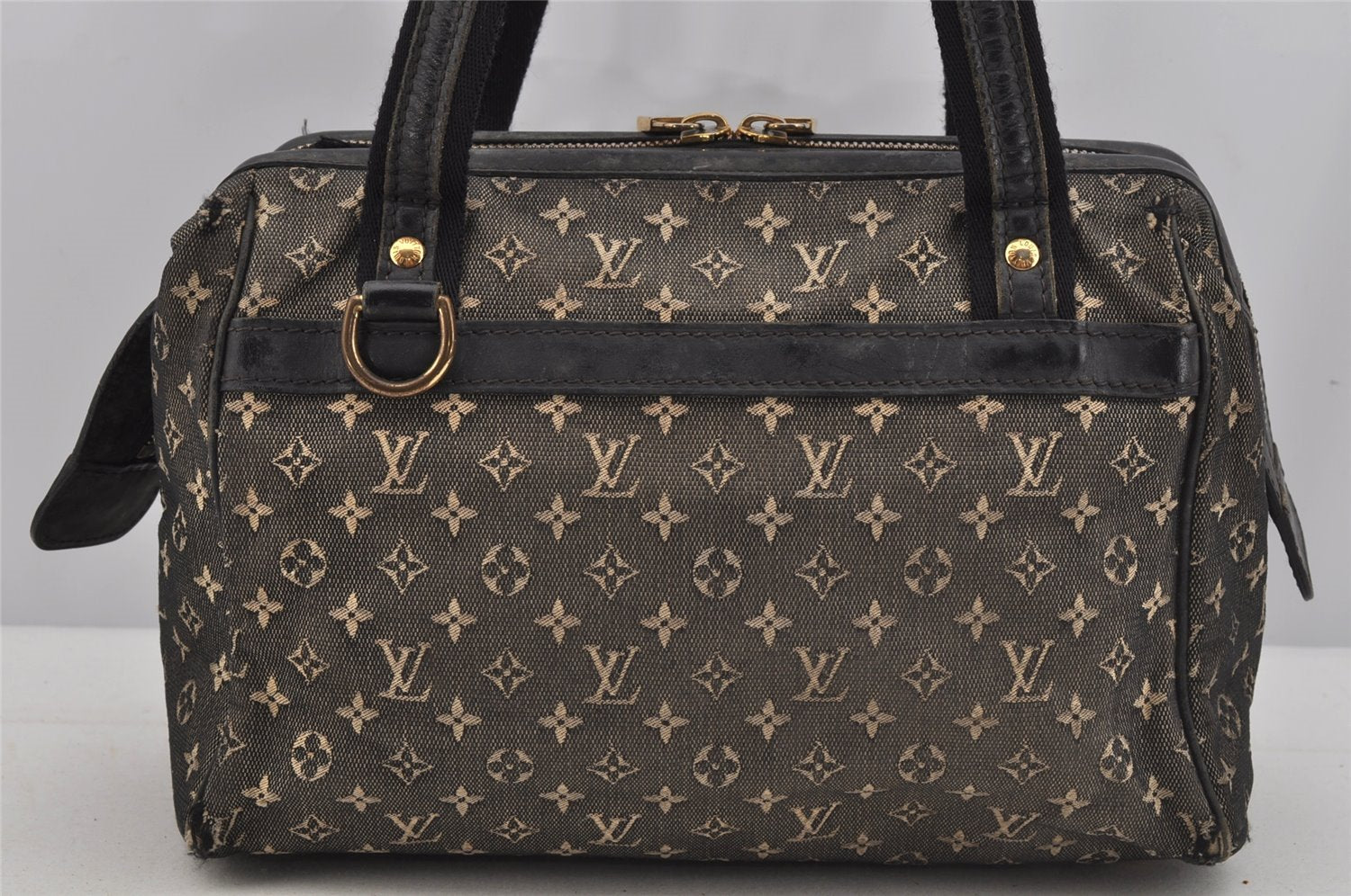 Auth Louis Vuitton Monogram Mini Josephine PM Hand Bag Black M92049 LV 5030J