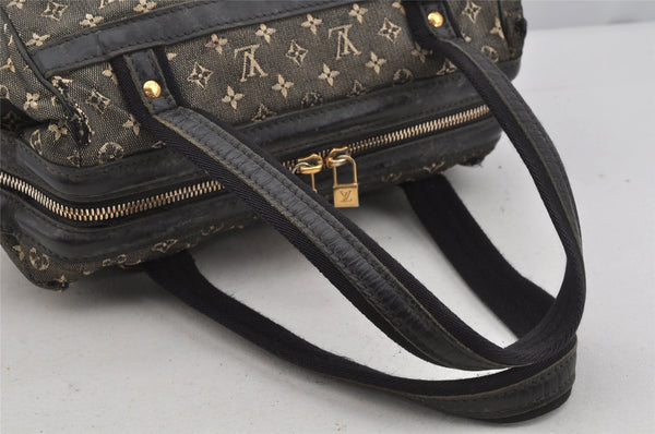 Auth Louis Vuitton Monogram Mini Josephine PM Hand Bag Black M92049 LV 5030J