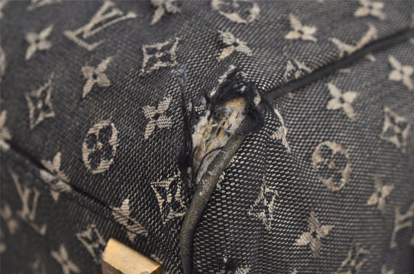 Auth Louis Vuitton Monogram Mini Josephine PM Hand Bag Black M92049 LV 5030J