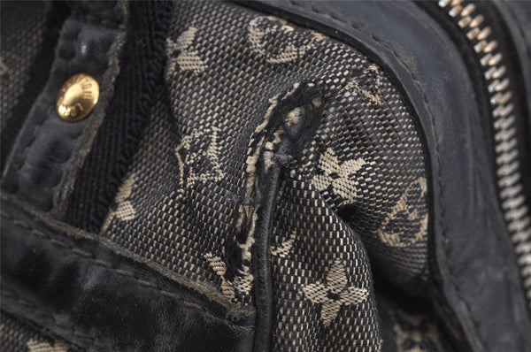 Auth Louis Vuitton Monogram Mini Josephine PM Hand Bag Black M92049 LV 5030J