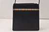 Authentic BURBERRY Nova Check Shoulder Hand Bag Purse Leather Black Beige 5030K