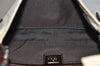 Authentic FENDI Mamma Baguette Shoulder Bag Cotton Leather Cream Beige 5034K