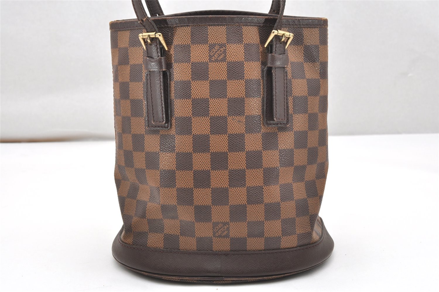 Authentic Louis Vuitton Damier Marais Bucket Shoulder Bag N42240 LV Junk 5036K