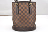 Authentic Louis Vuitton Damier Marais Bucket Shoulder Bag N42240 LV Junk 5036K