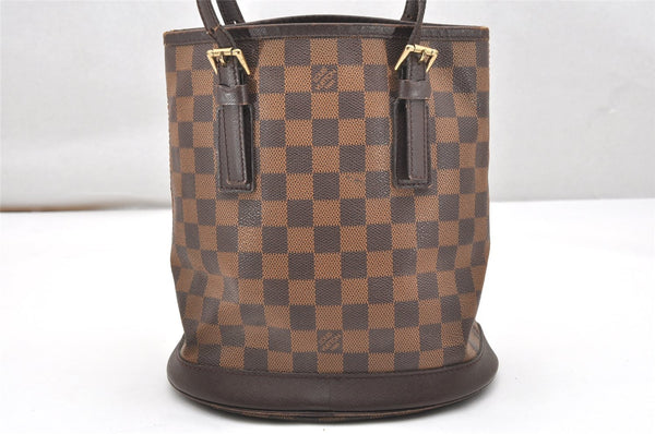 Authentic Louis Vuitton Damier Marais Bucket Shoulder Bag N42240 LV Junk 5036K
