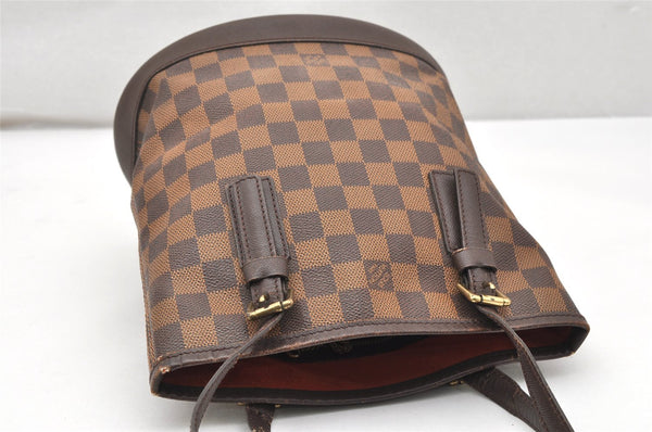 Authentic Louis Vuitton Damier Marais Bucket Shoulder Bag N42240 LV Junk 5036K