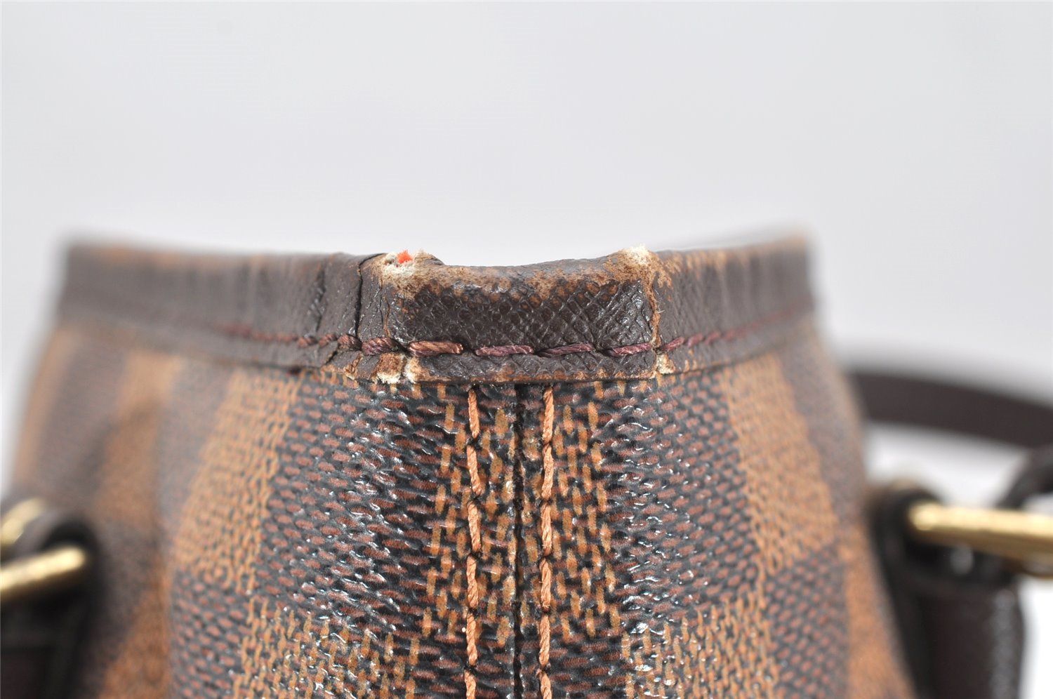 Authentic Louis Vuitton Damier Marais Bucket Shoulder Bag N42240 LV Junk 5036K