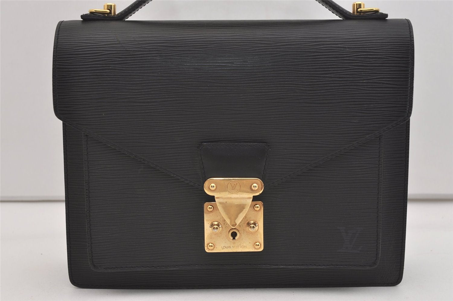 Authentic Louis Vuitton Epi Monceau 2Way Shoulder Hand Bag Black M52122 LV 5037J