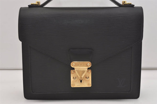 Authentic Louis Vuitton Epi Monceau 2Way Shoulder Hand Bag Black M52122 LV 5037J
