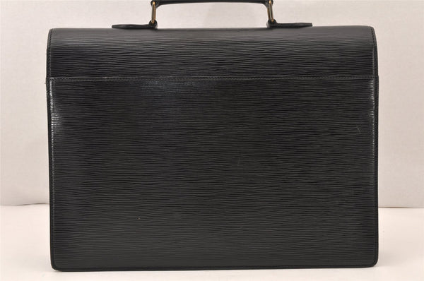 Authentic Louis Vuitton Epi Serviette Conseiller Briefcase Black M54422 LV 5037K