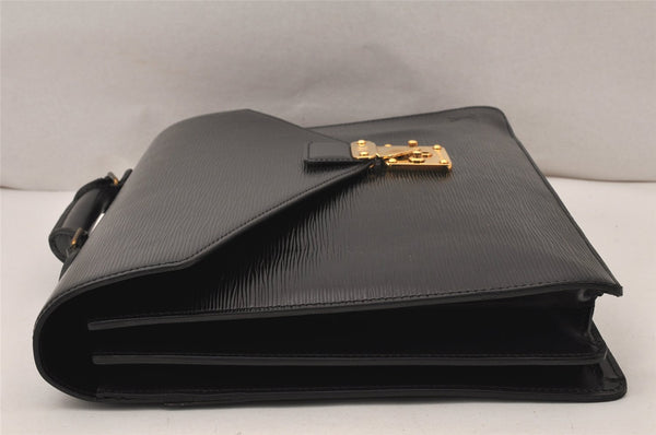 Authentic Louis Vuitton Epi Serviette Conseiller Briefcase Black M54422 LV 5037K
