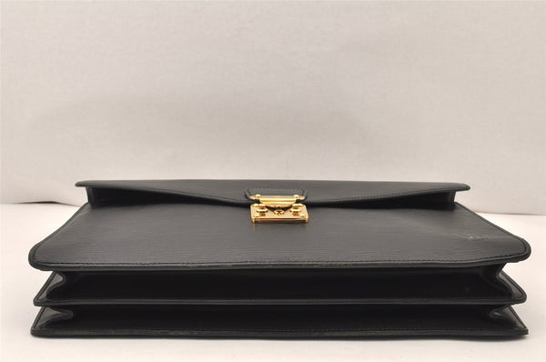 Authentic Louis Vuitton Epi Serviette Conseiller Briefcase Black M54422 LV 5037K