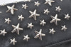 Authentic JIMMY CHOO Stella Star Studs Leather Shoulder Pouch Purse Black 5038K