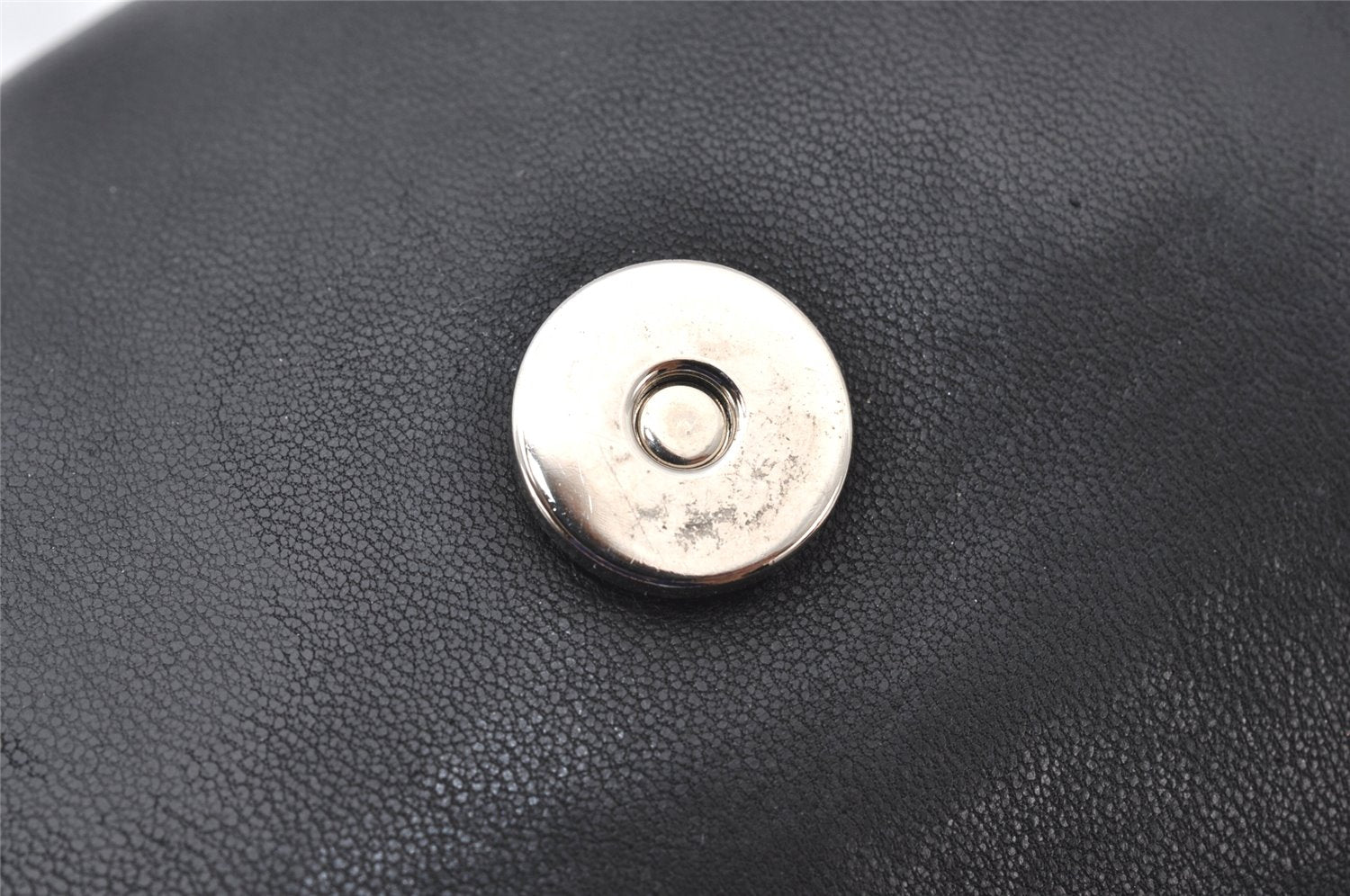 Authentic JIMMY CHOO Stella Star Studs Leather Shoulder Pouch Purse Black 5038K